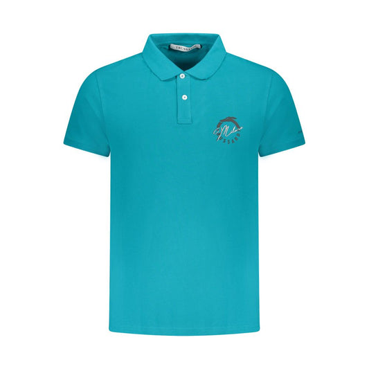 Trussardi Light Blue Cotton Mens Polo Shirt
