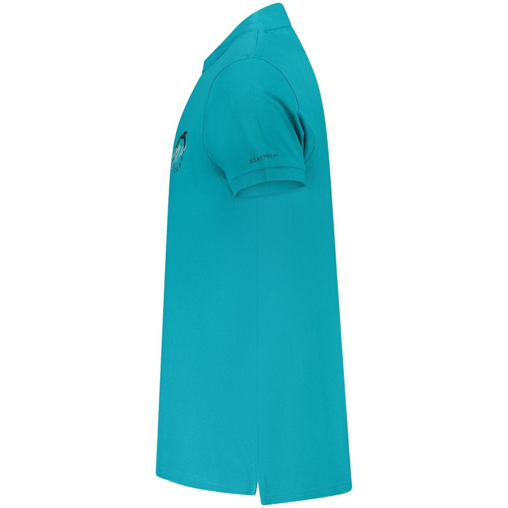Trussardi Light Blue Cotton Mens Polo Shirt