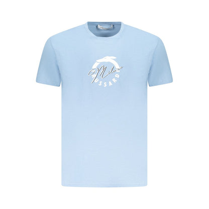 Trussardi Light Blue Cotton Men TShirt