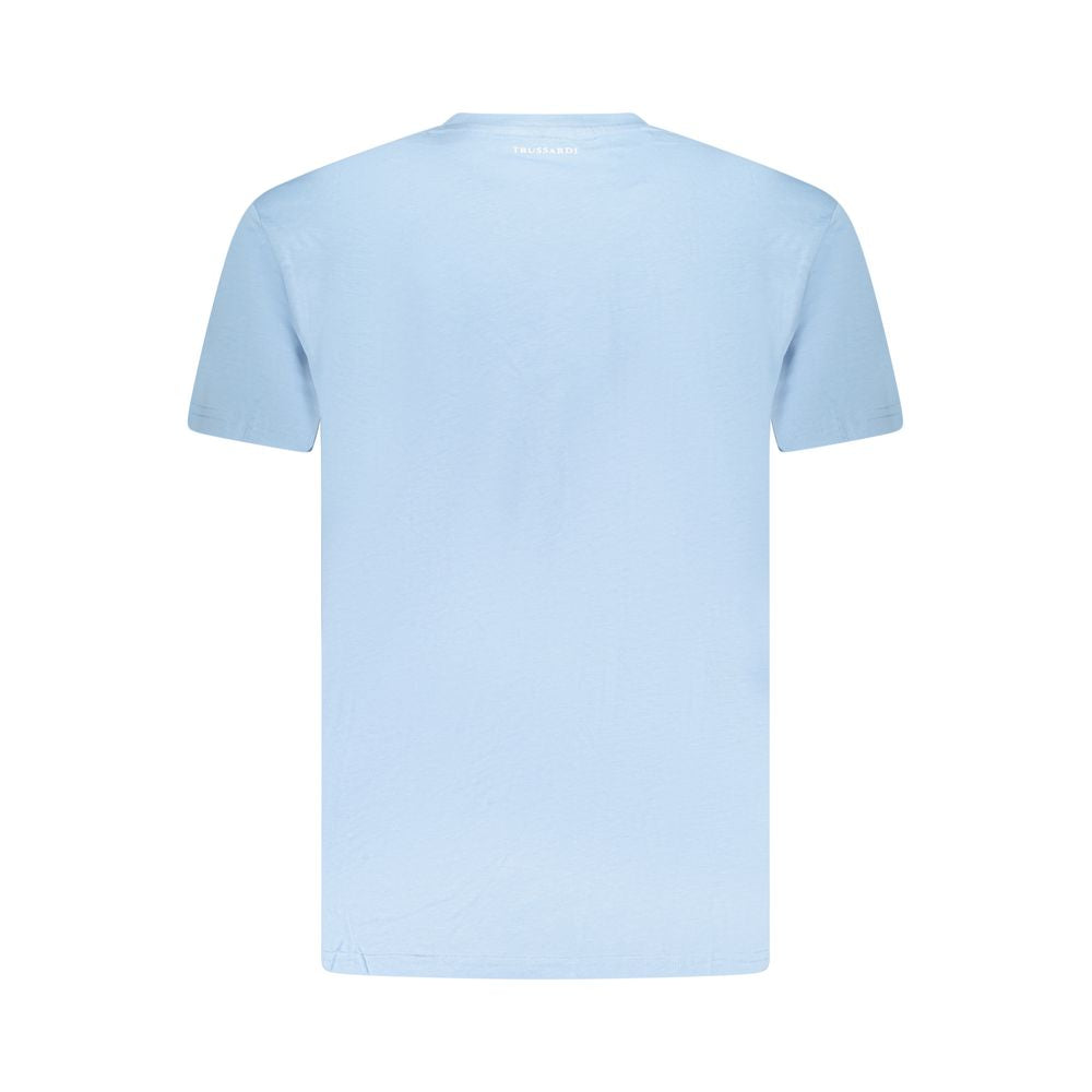 Trussardi Light Blue Cotton Men TShirt