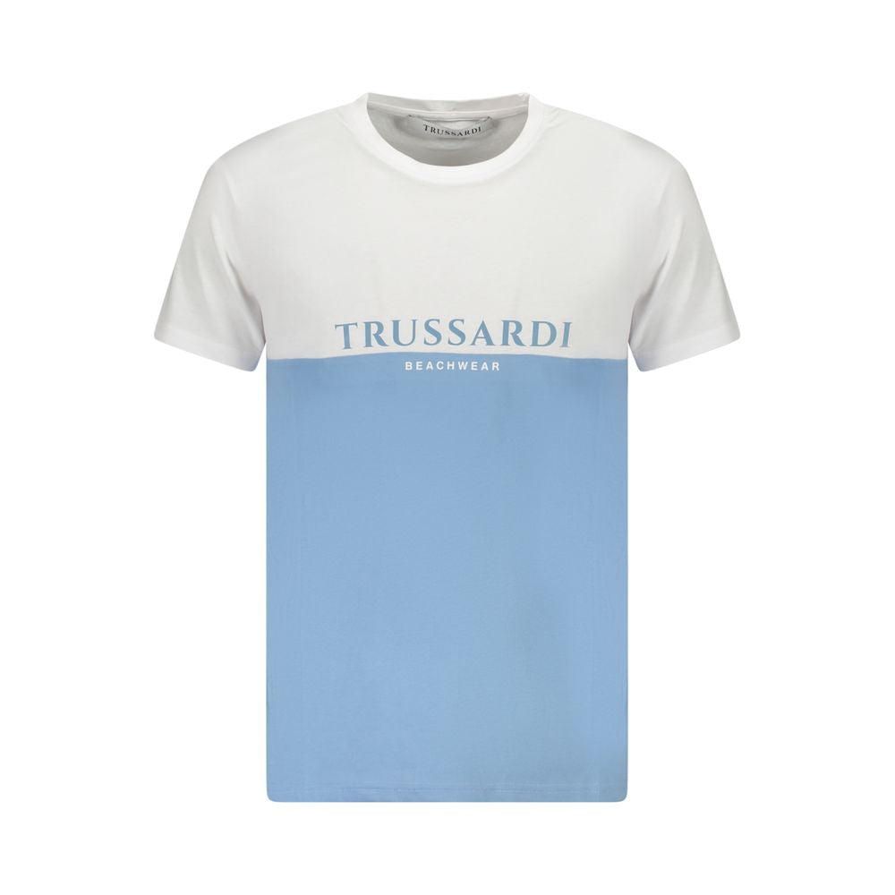 Trussardi Light Blue Cotton Men T-Shirt