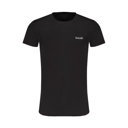 Gaudi Black Cotton T-Shirt