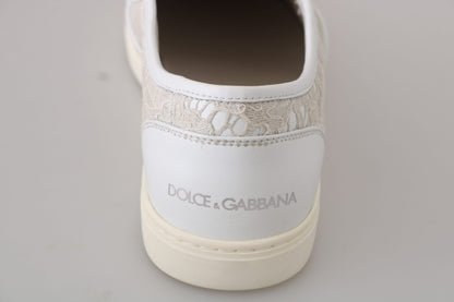 Dolce & Gabbana Elegant Off White Loafers for Ladies