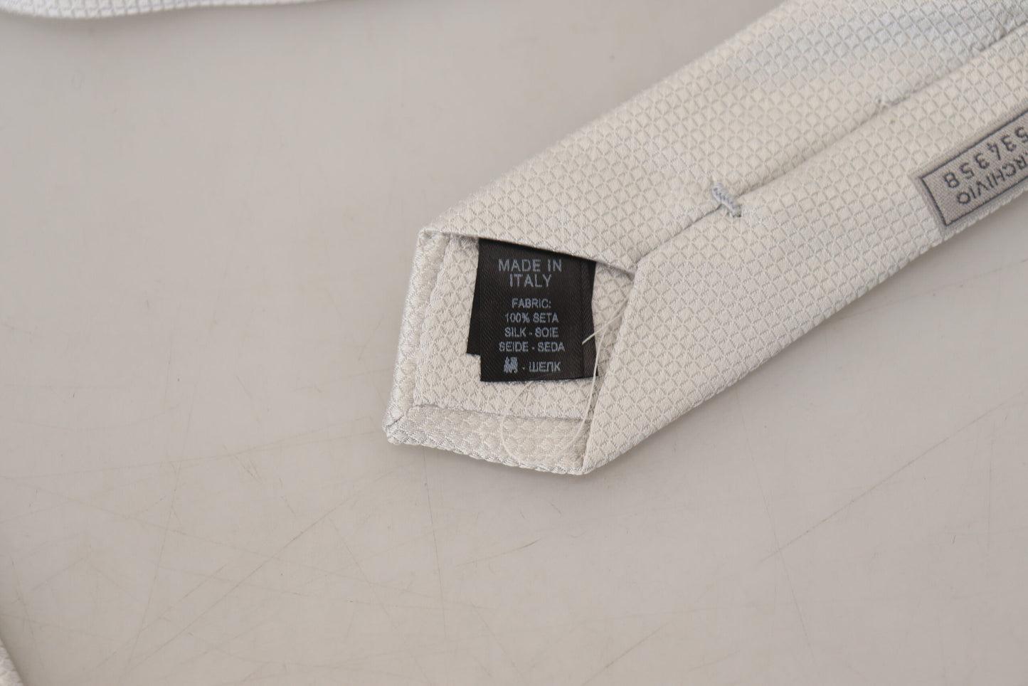 Dolce & Gabbana Elegant Off White Silk Tie