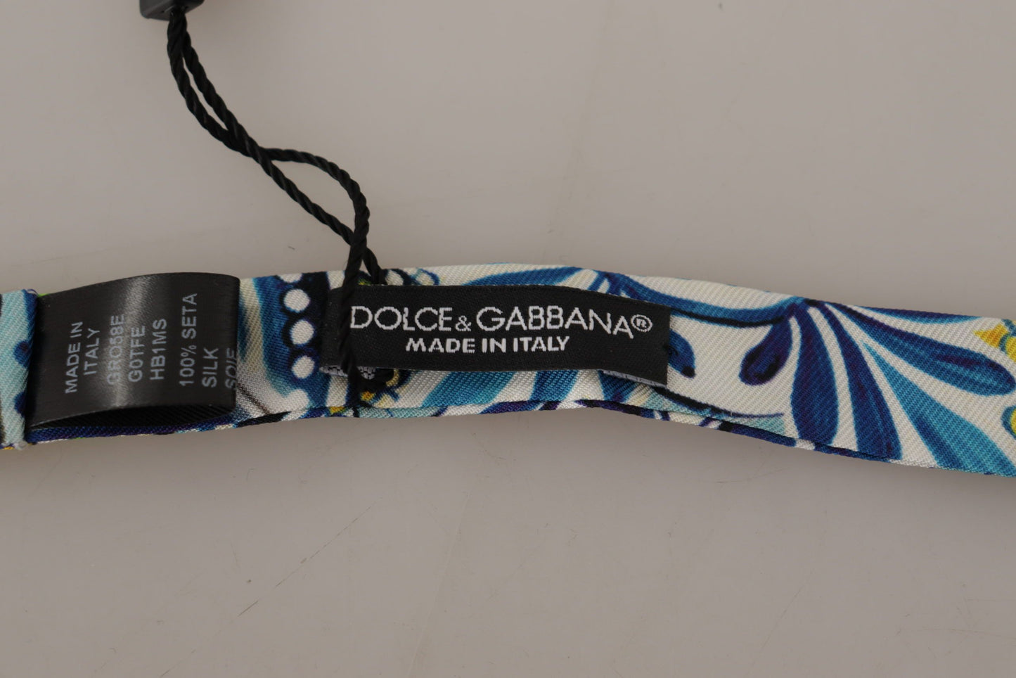 Dolce & Gabbana Majolica Print Silk Bow Tie