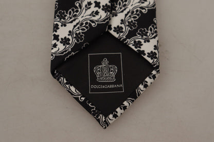 Dolce & Gabbana Elegant Floral Print Silk Bow Tie