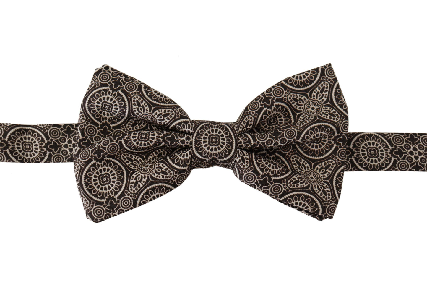 Dolce & Gabbana Elegant Silk Black & White Bow Tie