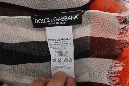 Dolce & Gabbana Elegant Multicolor Silk Fringed Scarf